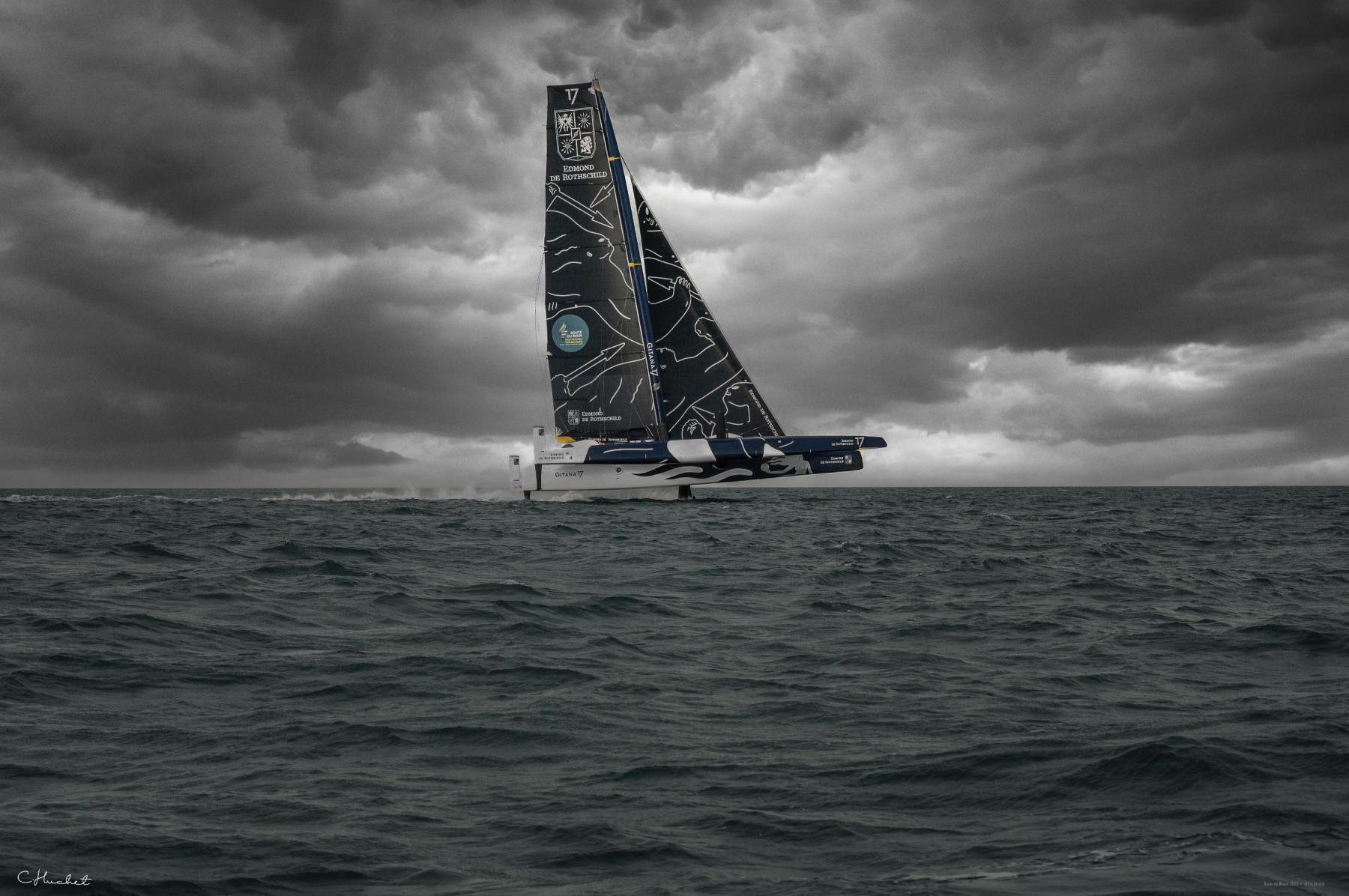 Destockage Route du Rhum • Gitana à 32 noeuds / format 90x60 cm / sur alu dibond 3mm (avec système d'accrochage)