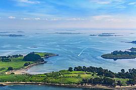 Photo Vue aérienne sur l'île de la Jument, pendant le confinement 2020  • Golfe du Morbihan