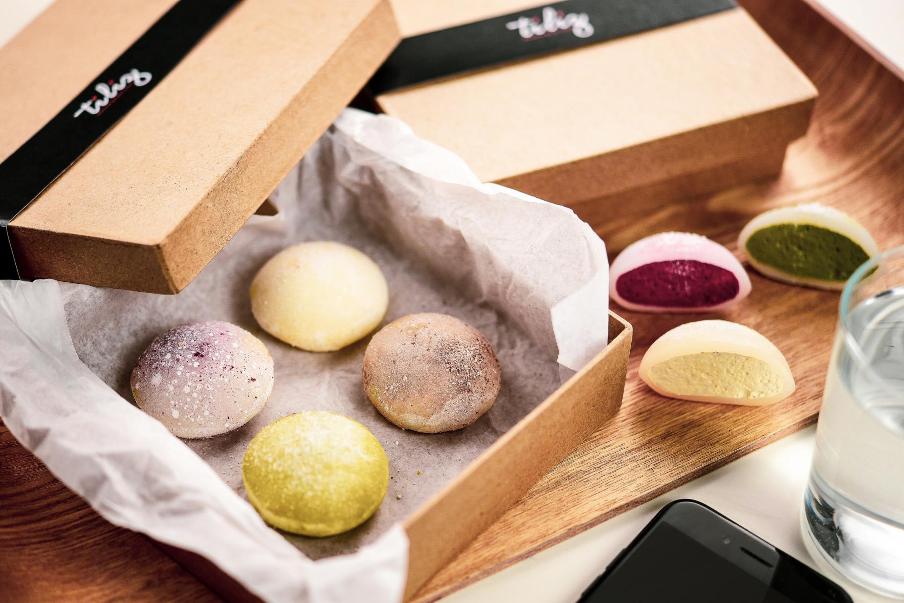 Photographie Shooting culinaire en studio mettant en scène leurs mochis glacés. Un travail précis sur les textures et les couleurs 