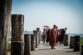 Photo Sur le pont U bein • Mandalay • Myanmar