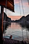 Photo Jonque à voile dans la baie d'Halong • Vietnam