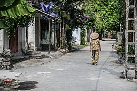 Photo Scène de rue dans le village de Tam Coc • Vietnam 
